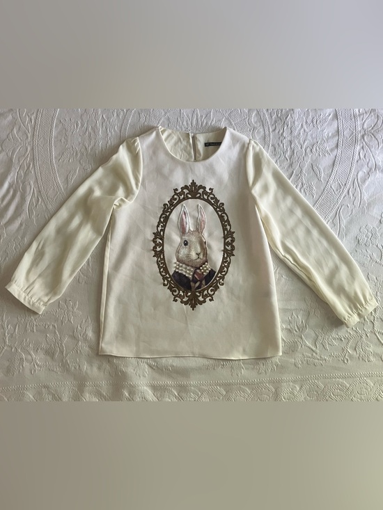 GanLan Tops - GanLan Collection | Rabbit Print | Blouse | Large